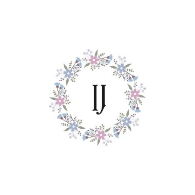 Çiçek Monogramı IJ Tasarım Koleksiyonu