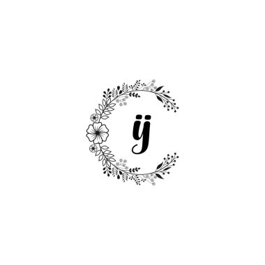 Çiçek Monogramı IJ Tasarım Koleksiyonu