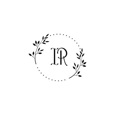 Minimalist Botanik Monogram IR Logo Tasarım Koleksiyonu