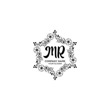 MR harfli Çiçek El Yazısı Logoları