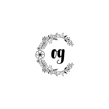 Çiçek Monogramı OG Tasarımları Koleksiyonu
