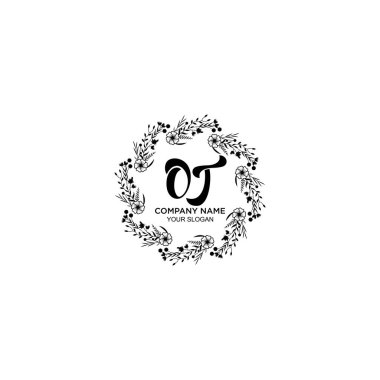 Çiçek El Yazısı Logoları OT Baş harfleriyle