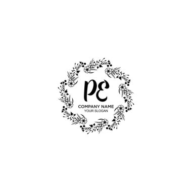 Beden Eğitimi Baş harfli Çiçek El Yazısı Logoları