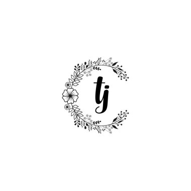 Çiçek Monogramı TJ Tasarım Koleksiyonu