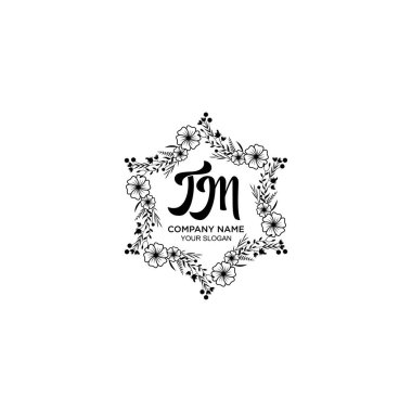 TM harfli Çiçek El Yazısı Logoları
