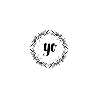 Çiçek El Yazısı Logoları ve YO Baş harfleri