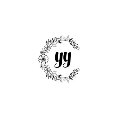 Çiçek Monogramı YY Tasarımları Koleksiyonu