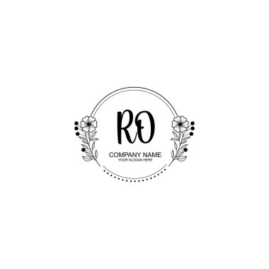Çiçek ve El Elementleri ile Minimalist El RO İlk Logosu