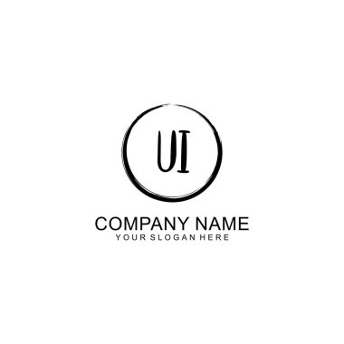 Çember ve Tüy Elementleri ile El Yazısıyla Kullanılan Kullanıcı Arayüzü İlk Logosu