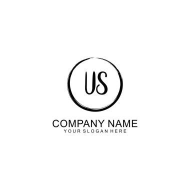 Çember ve Tüy Elementli El Yazısıyla ABD İlk Logosu