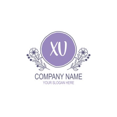 Minimalist El Çizimi XV Çiçek ve El Elementleri ile İlk Logo