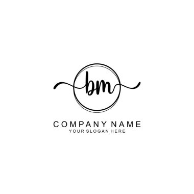 BM Minimalist Markalaşma için El Yazması Logo Tasarımı