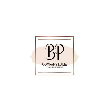 Minimalist el yazısı BP Yumuşak Aksanlı İlk Logoları