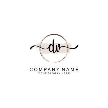 Markalaşma için DV Minimalist El Yazısıyla Logo Tasarımı