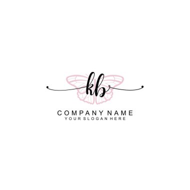 Minimalist el yazısı KB Yumuşak Aksanlı İlk Logolar