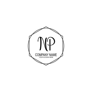 Minimalist El Yazısı NP Yumuşak Aksanlı Baş Logoları