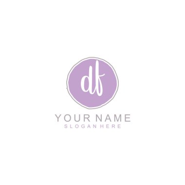 DF Minimalist El Yazısı Logosu Aksanlı Tasarımlar