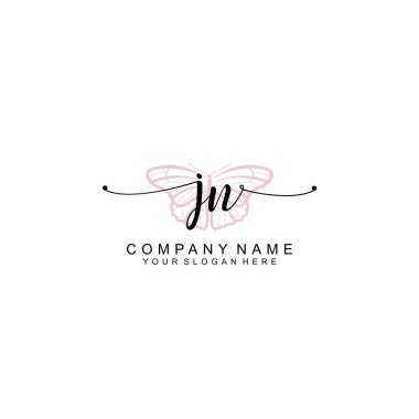 Minimalist el yazısı JN Yumuşak Aksanlı Baş Logoları