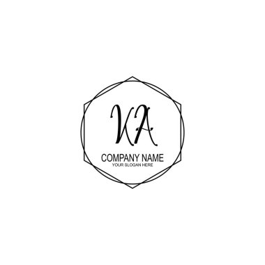 Yumuşak Aksanlı Minimalist El Yazısı KA İlk Logoları