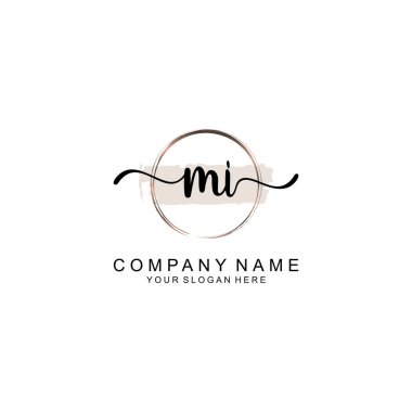 Markalaşma için MI Minimalist El Yazısıyla Logo Tasarımı