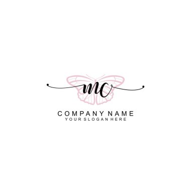 Minimalist el yazısı MC Yumuşak Aksanlı İlk Logolar