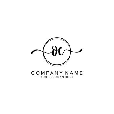Markalaşma için OC Minimalist El Yazıları Logosu Tasarımı