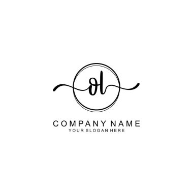 Markalaşma için OL Minimalist El Yazısı Logosu Tasarımı