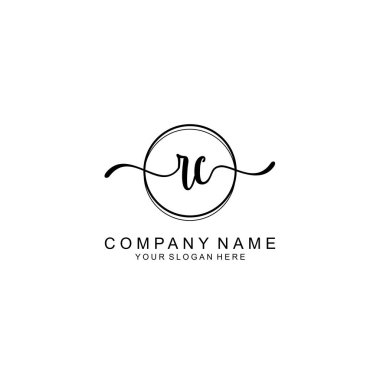 Markalaşma için RC Minimalist El Yazıları Logosu Tasarımı