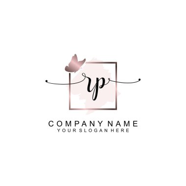 Minimalist el yazısı RP Yumuşak Aksanlı İlk Logolar