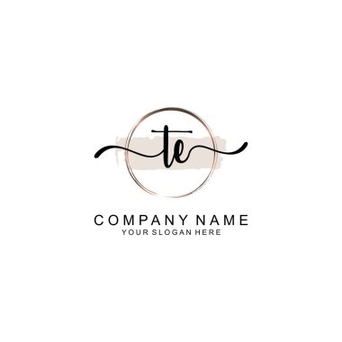 TE Minimalist Markalaşma için El Yazısıyla Logo Tasarımı