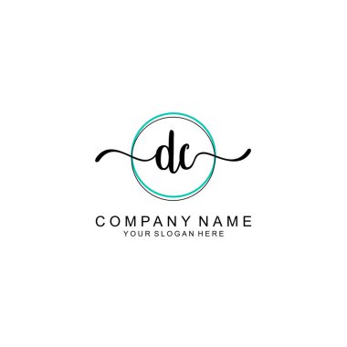 Minimalist el yazısı DC İlk Logo Tasarımı Koleksiyonu