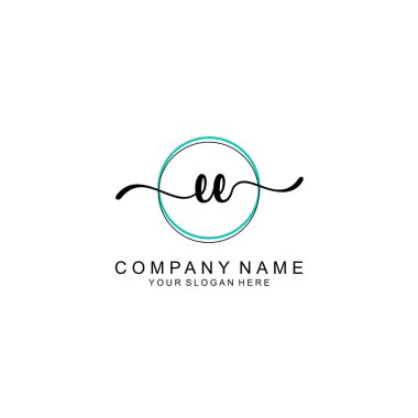 Minimalist el yazısı EE İlk Logo Tasarımı Koleksiyonu