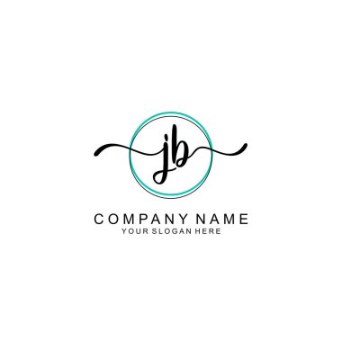 Minimalist el yazısı JB İlk Logo Tasarımı Koleksiyonu