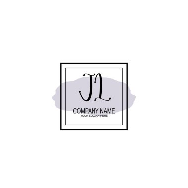 Minimalist el yazısı JL İlk Logo Tasarımı Koleksiyonu
