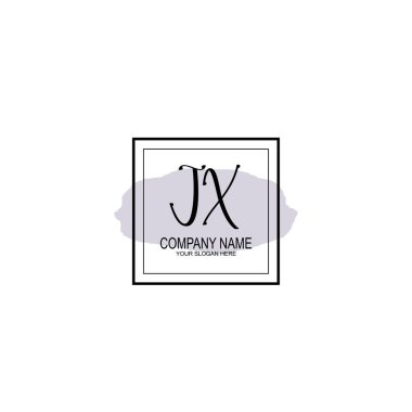Minimalist el yazısı JX İlk Logo Tasarımı Koleksiyonu
