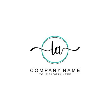 Minimalist el yazısı LA İlk Logo Tasarımı Koleksiyonu