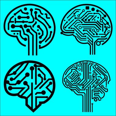 Devre kartı. Teknoloji geçmişi. Vektör çizimi. Eps