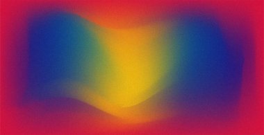 Canlı Gradyan Doku Soyut Gürültü Örtüsü Kırmızı, Mavi ve Sarı Tonlar. Yüksek çözünürlüklü soyut doku, kırmızıdan maviye ve sarıya canlı geçişler içeriyor. Bir retro için yumuşak taneli bir ses örtüsü içerir.