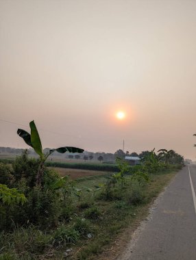 Parkta güzel bir gün batımı