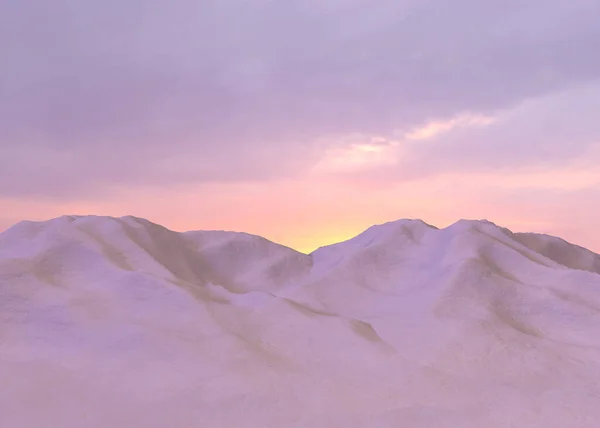 Winterlandschaft Schneeverwehungen Auf Der Eisfläche Während Des Sonnenuntergangs Rebellion — Stockfoto