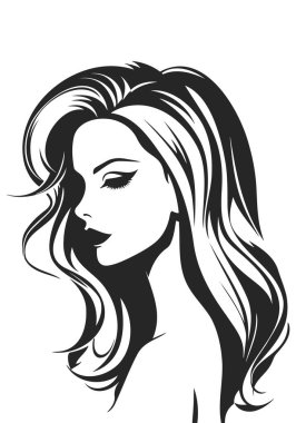 Kadın yüzü, illüstrasyon, vektör grafik EPS 10