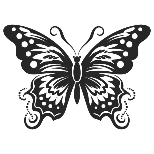 Icono Mariposa Aislado Sobre Fondo Blanco — Vector de stock