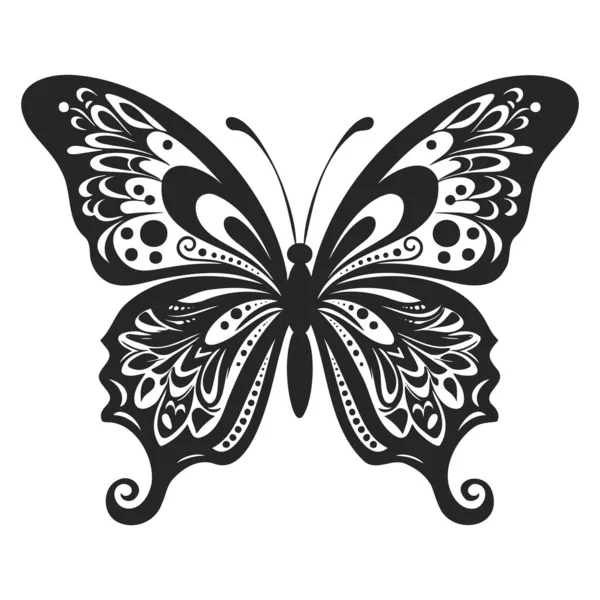 Icono Mariposa Aislado Sobre Fondo Blanco — Vector de stock
