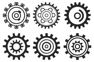 dişli toplama mekanizması vektörü, dişli takımı, vektör dişlisi ayarlandı 