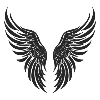 Kanat silueti. vektör illüstrasyon simgesi.