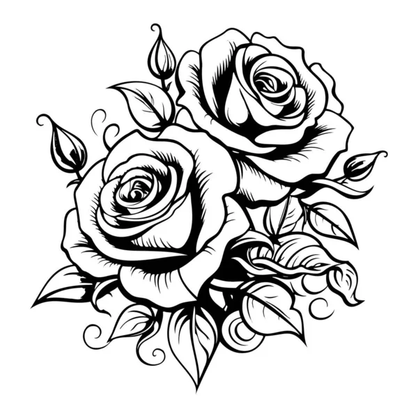 Gül motifi, Çiçek tasarım elemanları vektörü EPS 10