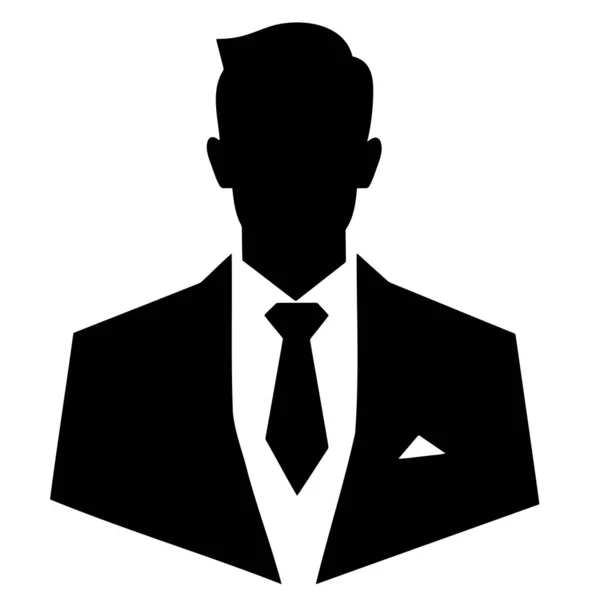 Businessman Black Web Icon Vector Illustration Eps — Stock Vector