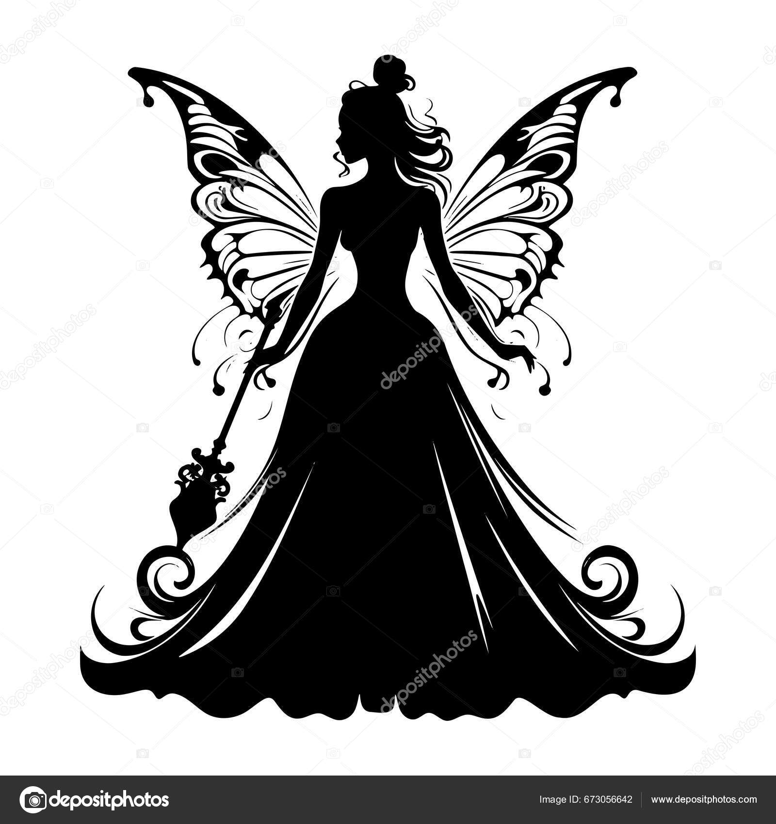 Beautiful Fairy Vector Illustration Eps Stock Vector by ©lekichik 673056642