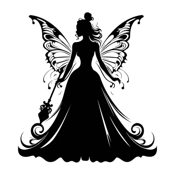 Güzel peri. Vektör illüstrasyonu EPS 10