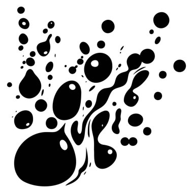 Soyut yaratıcı arka plan. Beyaz arka planda siyah izole damlalar. EPS 10